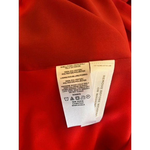 Loft Size 4 Dress Ladies Red Faux Wrap with Tie Little Red Dress NWT - Picture 7 of 10